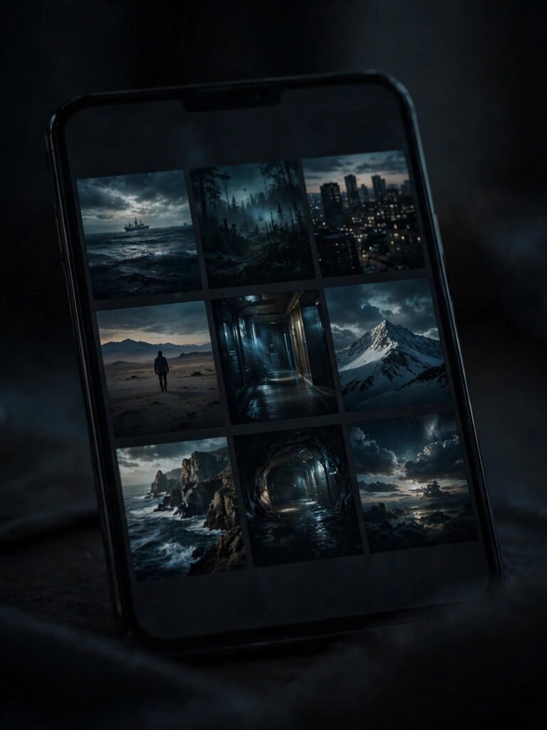 Movie trailer app on a smartphone