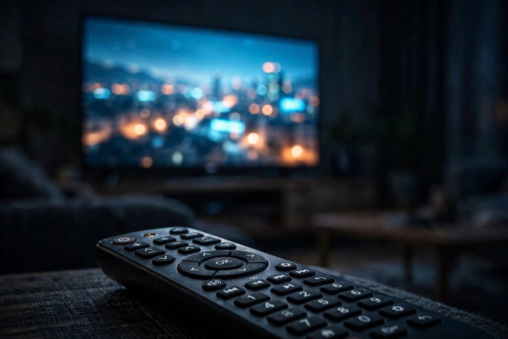 Streaming on a smart TV at home